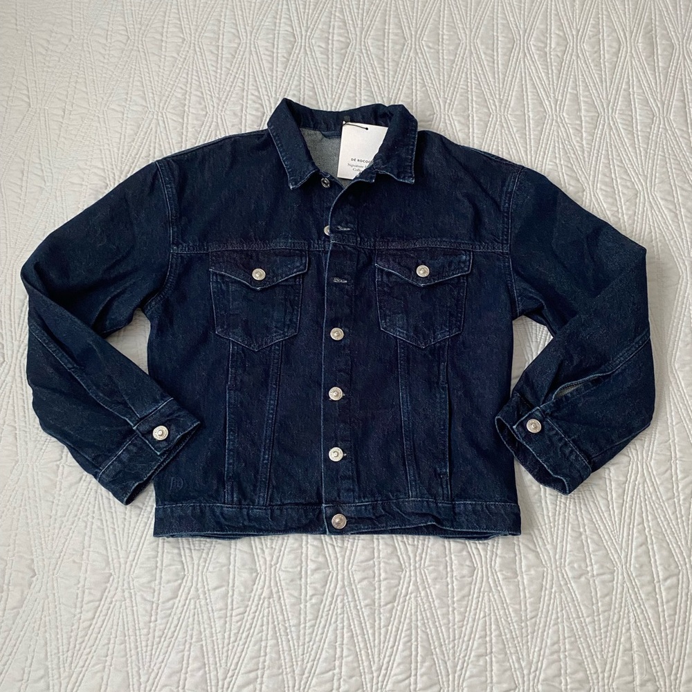 Dé Rococo drop shoulder crop denim jacket